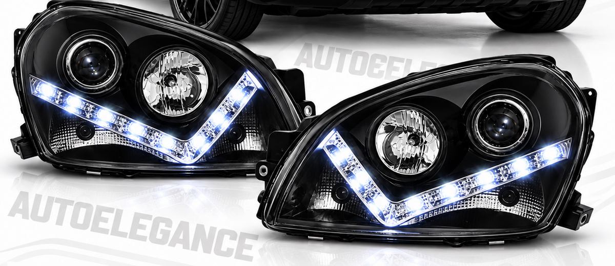 ART.11134 FARI ANTERIORI ADATTO PER HYUNDAI TUCSON 07.04-10 NERO