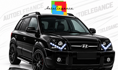 ART.11134 FARI ANTERIORI ADATTO PER HYUNDAI TUCSON 07.04-10 NERO