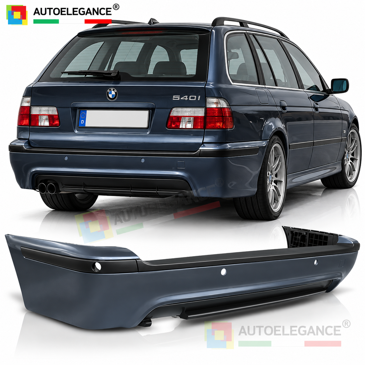 PARAURTI POSTERIORE STILE SPORT ADATTO PER BMW E39 TOURING LOOK M