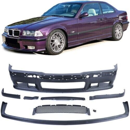 Paraurti anteriore + ABE + labbro dello spoiler Evo adatto a tutte le BMW E36