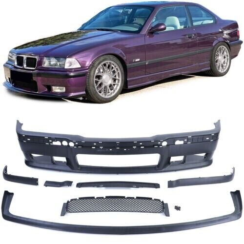 Paraurti anteriore + ABE + labbro dello spoiler Evo adatto a tutte le BMW E36