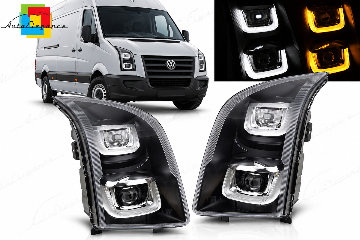 FARI ANTERIORI FULL FULL LED COMPLETI ADATTI PER VW CRAFTER I 06-13