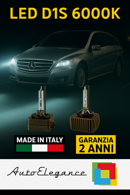 ❤️ KIT LED D1S 6000K BIANCO GHIACCIO ANABBAGLIANTI PER  MERCEDES CLASSE R❤️
