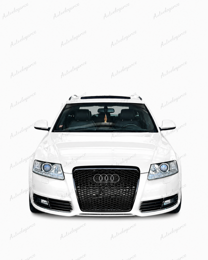 🔥ART.0578 GRIGLIA ADATTO PER AUDI A6 4F 2004-2011 LOOK RS6 NERO LUCIDO🔥