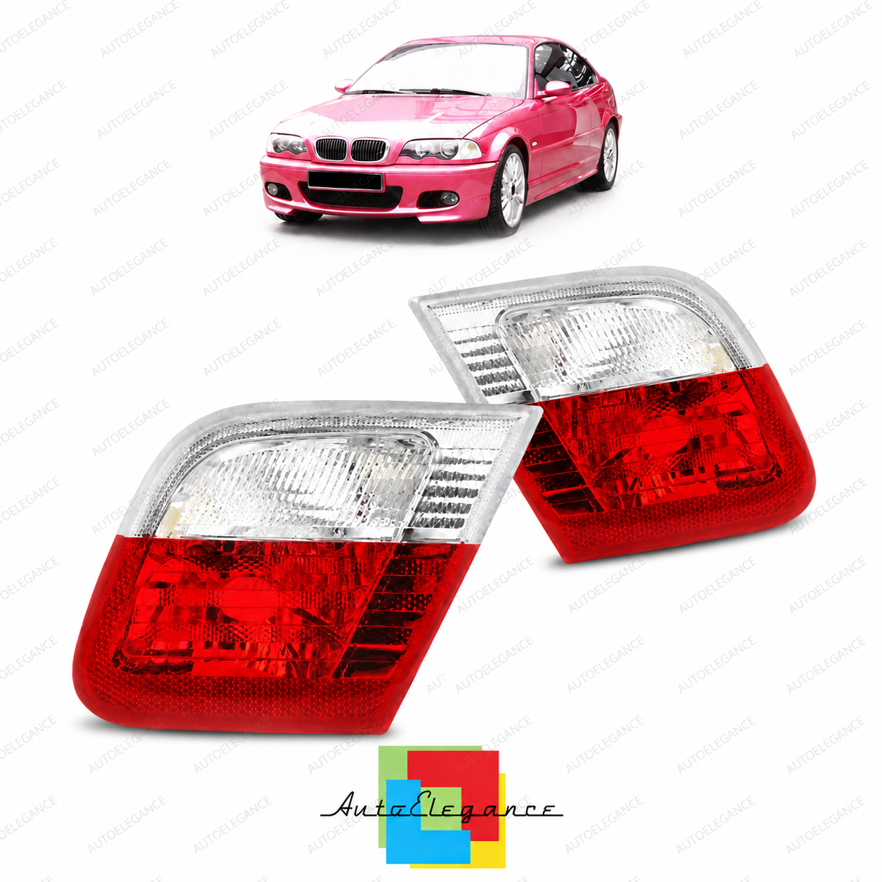 👉Faro Posteriore Interno Sinistro (Red/Clear) per BMW E46 Coupé/Cabrio 99-03👈