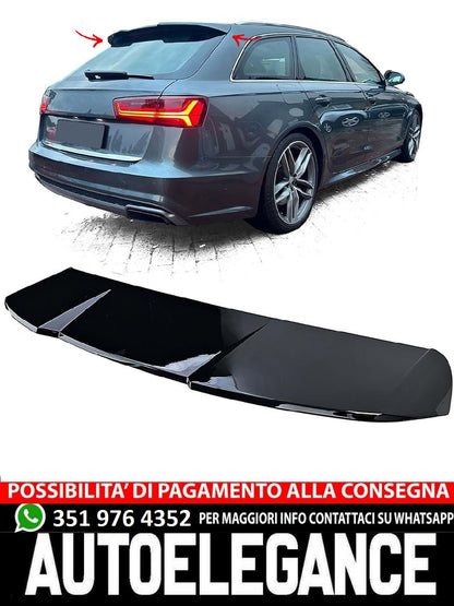 💎1380 SPOILER ADATTO PER AUDI A6 4G C7 AVANT 2011-2018 LOOK RS6 NERO LUCIDO💎