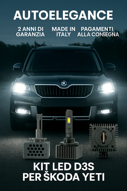 ⭐KIT XENON D1S 6000K ANABBAGLIANTI PER SKODA YETI – LUCE BIANCA POTENTE⭐
