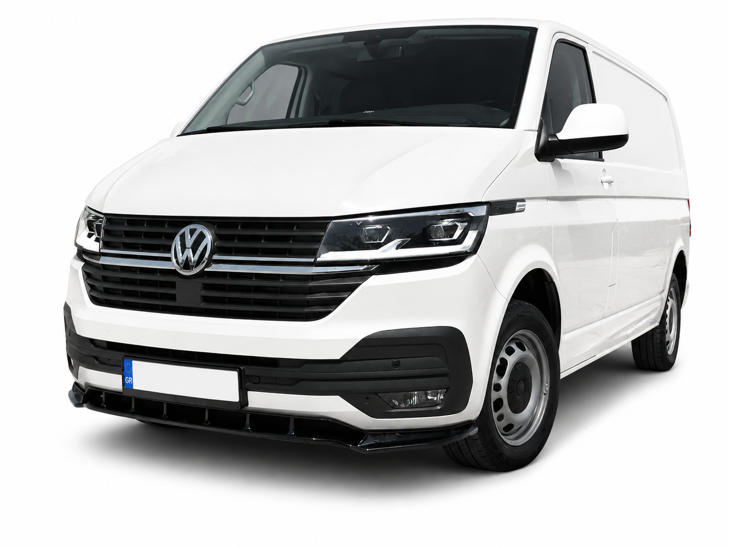 👉Splitter Anteriore V.2 per Volkswagen T6.1 Paraurti Standard Nero Lucido👈