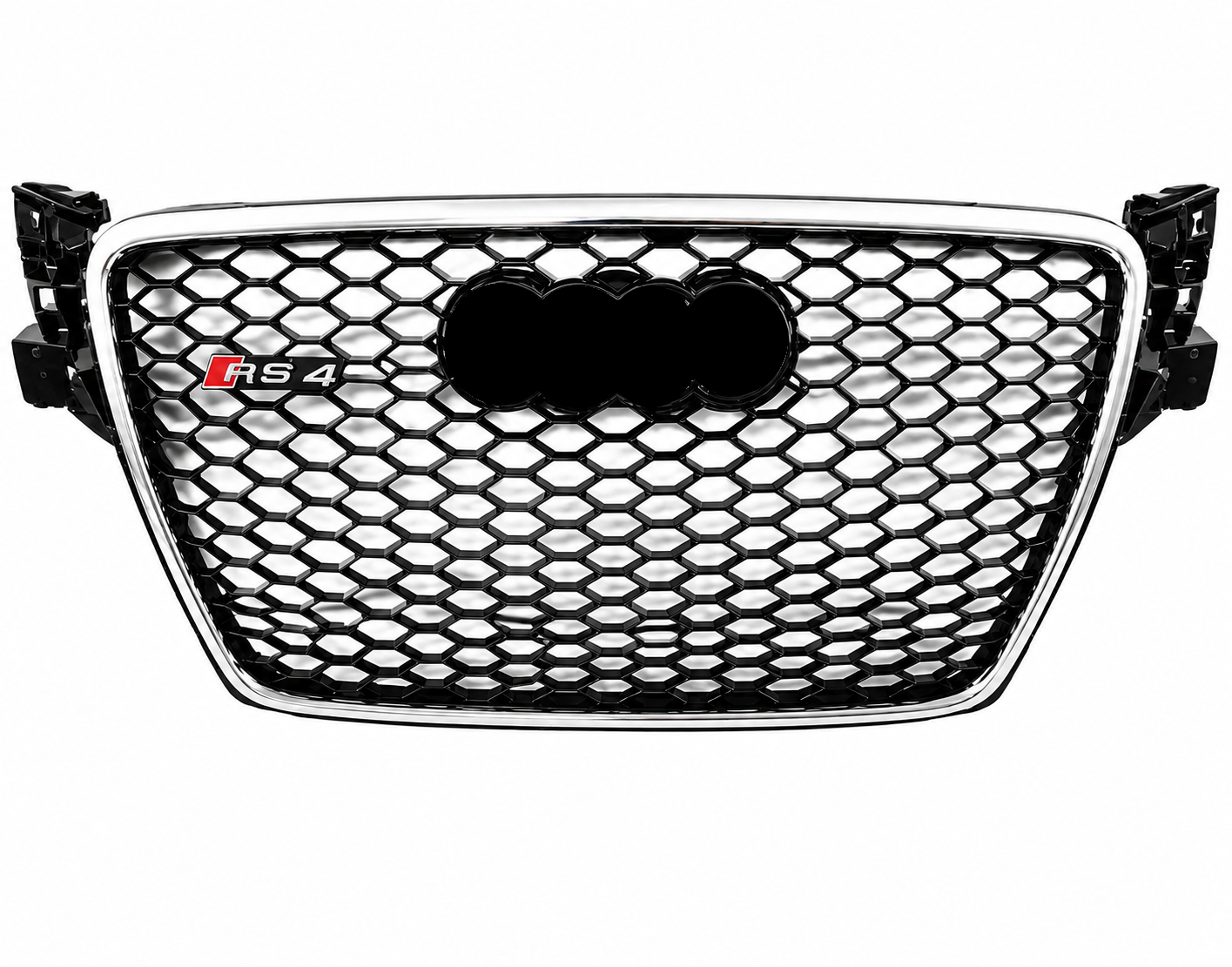 🔥ART.0614 GRIGLIA ADATTO PER AUDI A4 B8 2007-2011 LOOK RS4 BORDO CROMATO🔥