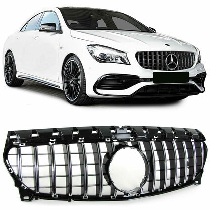 Griglia GT Panamericana adatta per Mercedes CLA W117 X117 dal 16 argento nero