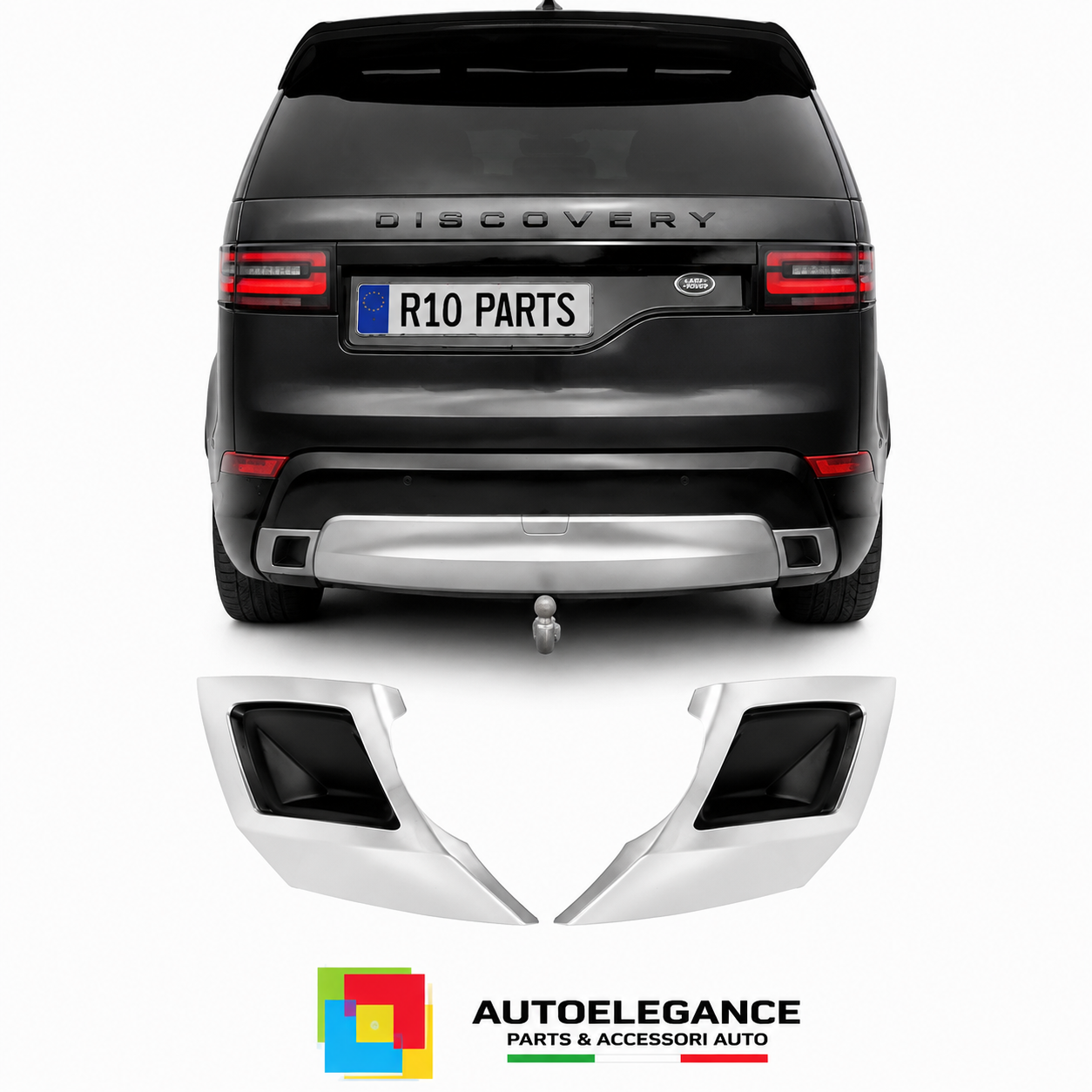MODANATURE DI SCARICO PARAURTI POSTERIORE LAND ROVER DISCOVERY V 17- LOOK DINAMI