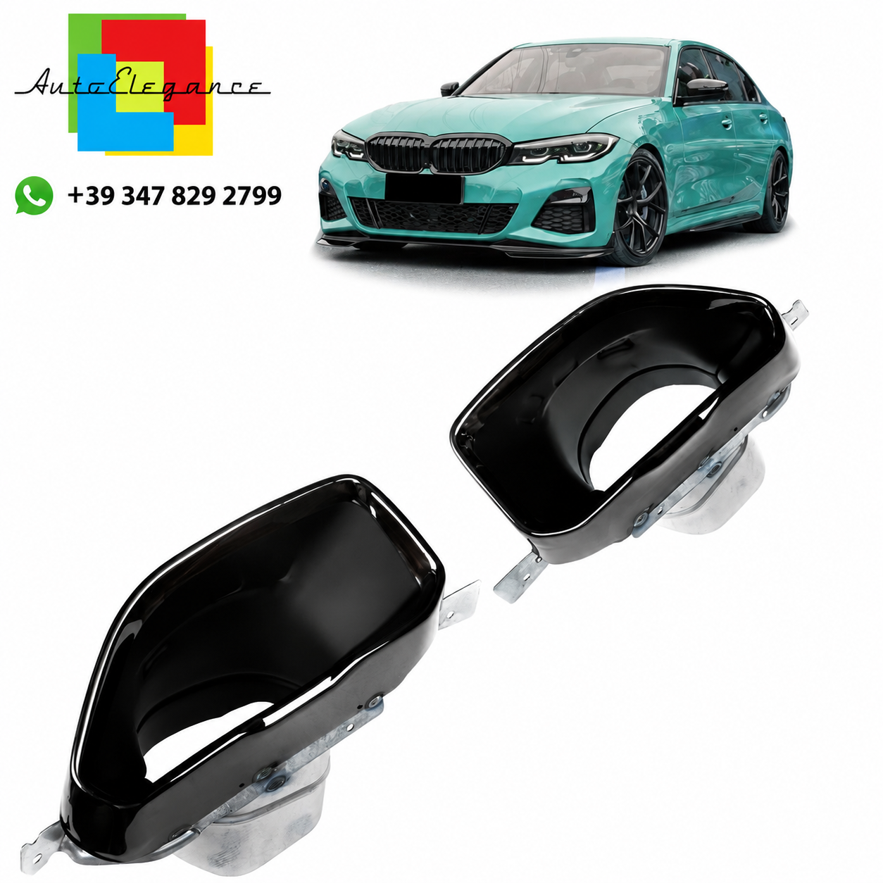 👉Terminali di scarico neri adatti per BMW Serie 3 G20 G21 2019-2022👈