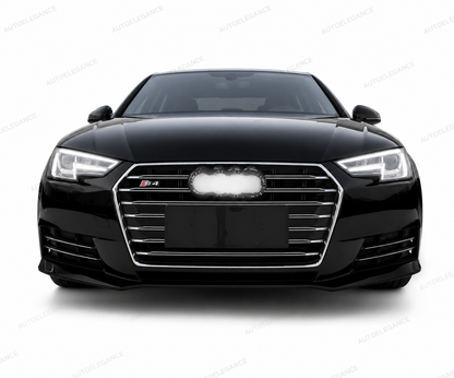 💫ART.1943 GRIGLIA PER AUDI A4 B9 2015-2019 LOOK S4 NERA PROFILI CROMATI💫