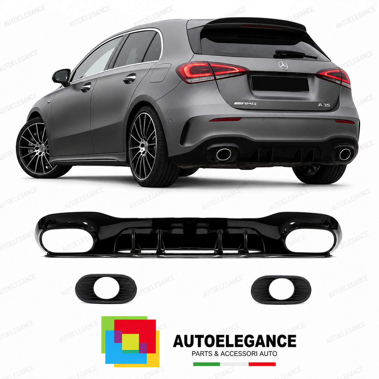 DIFFUSORE MERCEDES CLASSE A W177 18-28 LOOK AMG A35
