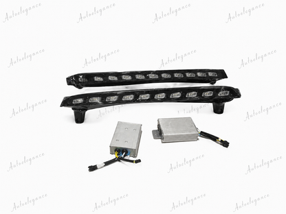 🔥ART.7225 LUCI DIURNE AUDI Q7 FARI FENDINEBBIA DRL CON INDICATORE GIALLO🔥