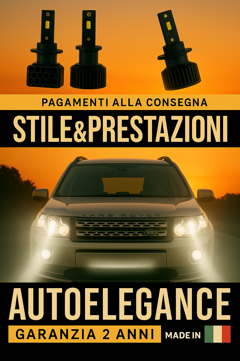 ❤️ KIT LED D1S 6000K BIANCO GHIACCIO ANABBAGLIANTI PER LAND ROVER FREELANDER ❤️