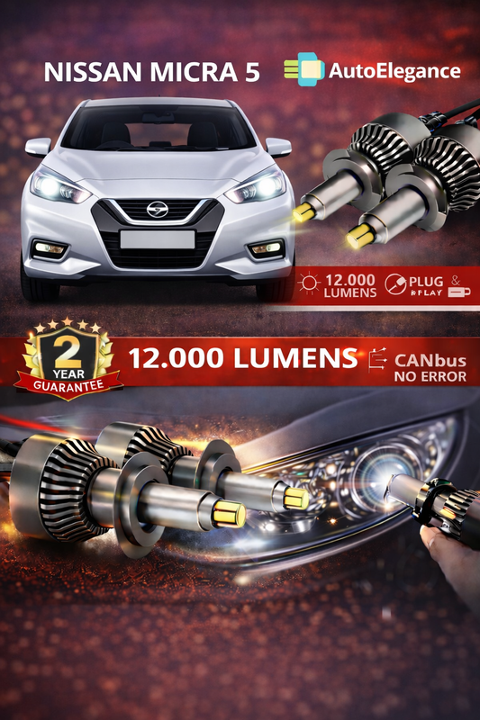 KIT LED NISSAN MICRA 5  ANABAGLIANTI H7 CANBUS Bianco 6500K 360 gradi