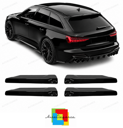 💕SOTTO  MINIGONNE  AUDI A6 S-LINE/S6 C8 NERO LUCIDO 💕