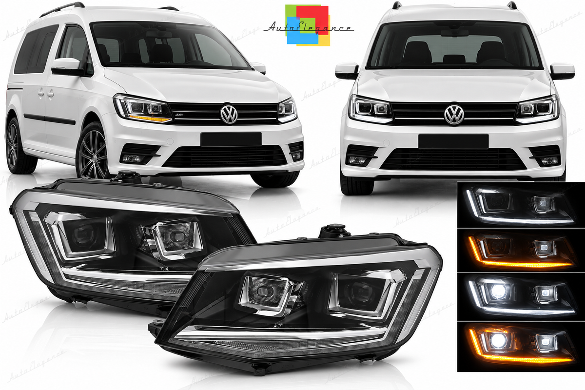 FARI LED COMPLETI SEQ DRL ADATTI PER VW CADDY 15-20