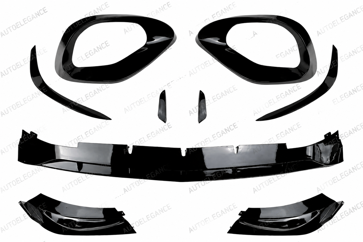 💫KIT AERO ANTERIORE PER CLASSE C W206 2021 AMG NERO LUCIDO💫 (Copia)