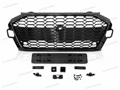 💫ART.10302 GRIGLIA SPORTIVA NERO LUCIDA PDC -AUDI A4 B9 20-24💫
