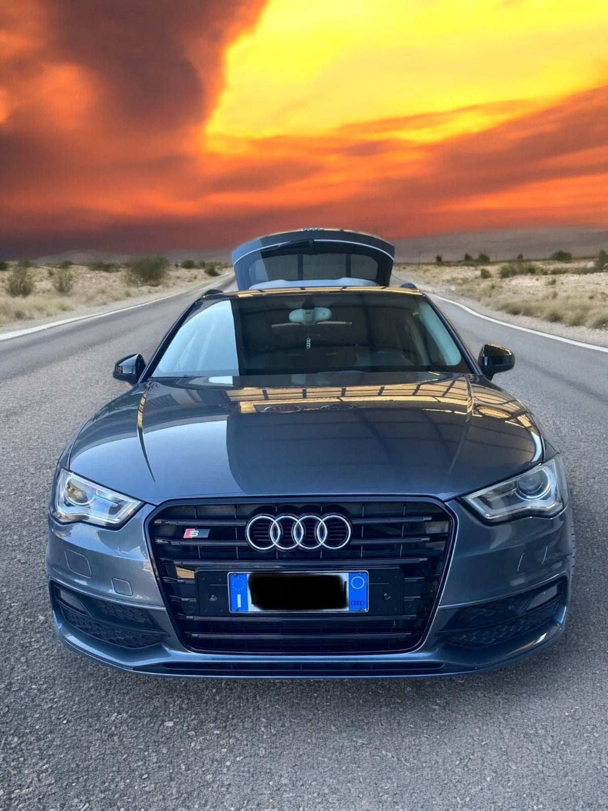 ⭐GRIGLIA ANTERIORE ADATTO PER AUDI A3 S3 8V 2012-2015 BLACK ⭐