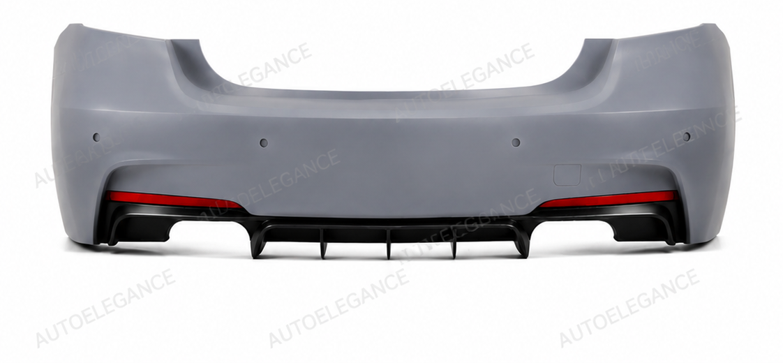💕PARAURTI POSTERIORE BMW F30 LOOK M PERFORMANCE DOPPIA USCITA LATERALE💕
