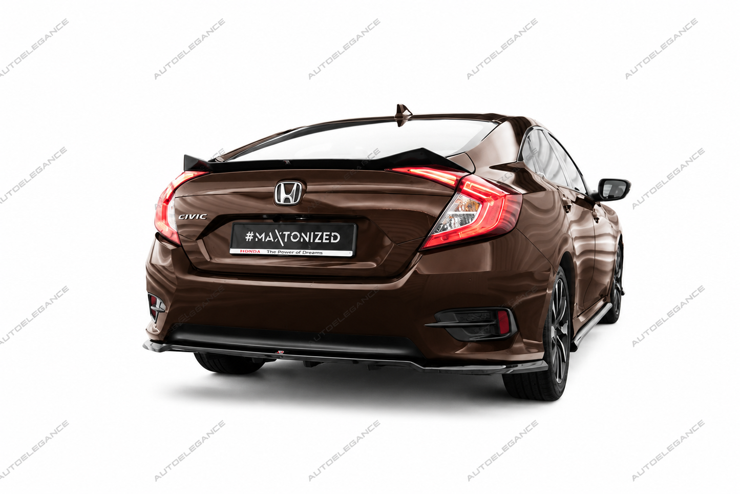 🔥ART.9866 SPLITTER POSTERIORE (CON BARRE VERTIVALI) PER HONDA CIVIC Mk10🔥