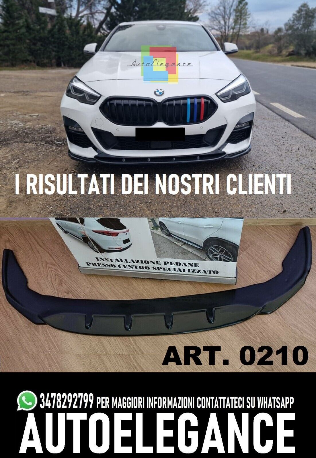 SPLITTER ADATTO PER ✨ BMW 2 Series F44 Gran Coupe M-Pack / M235i 2019+ ✨