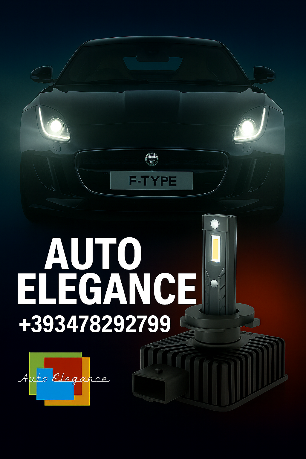 💕COPPIA LAMPADE D1S LED DA XENON A LED PER JAGUAR F-TYPE💕