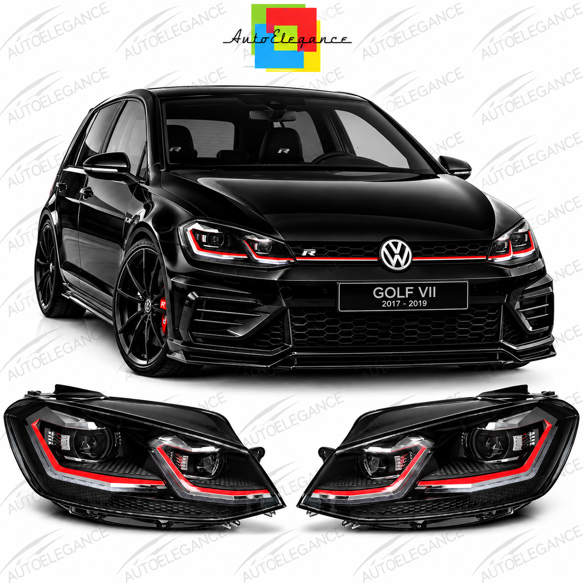 ART.10805 FARI ANTERIORI ADATTO PER VW GOLF VII 17-19