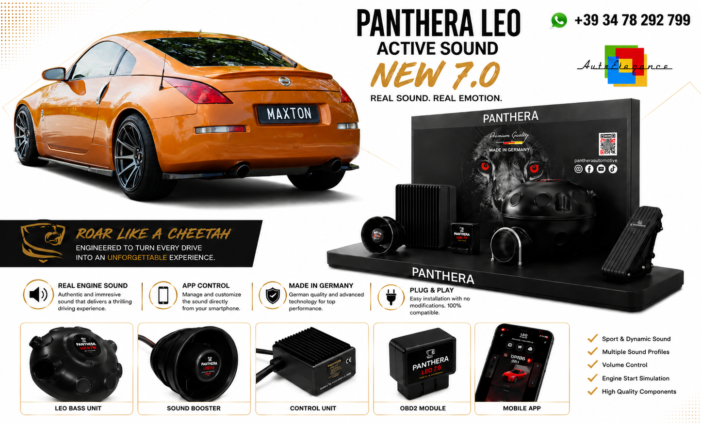 💕ART.2672 PANTHERA Soundsystem Booster 7.0 - Nissan 350Z💕