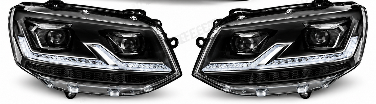 ART.10750 FARI ANTERIORI ADATTO PER VW T5.1 10-15 NERO