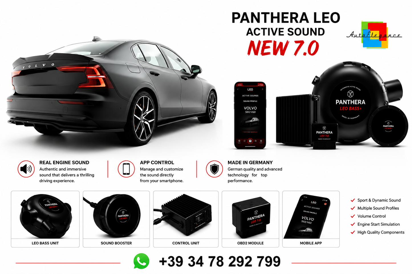 💕 ART.2672 PANTHERA Soundsystem Booster 7.0 - Volvo S60/V60 💕