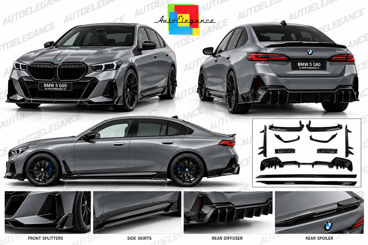 ART.10715 BODYKIT ADATTO  PER BMW 5 G60 / G61 Look M Performance III Nero lucido