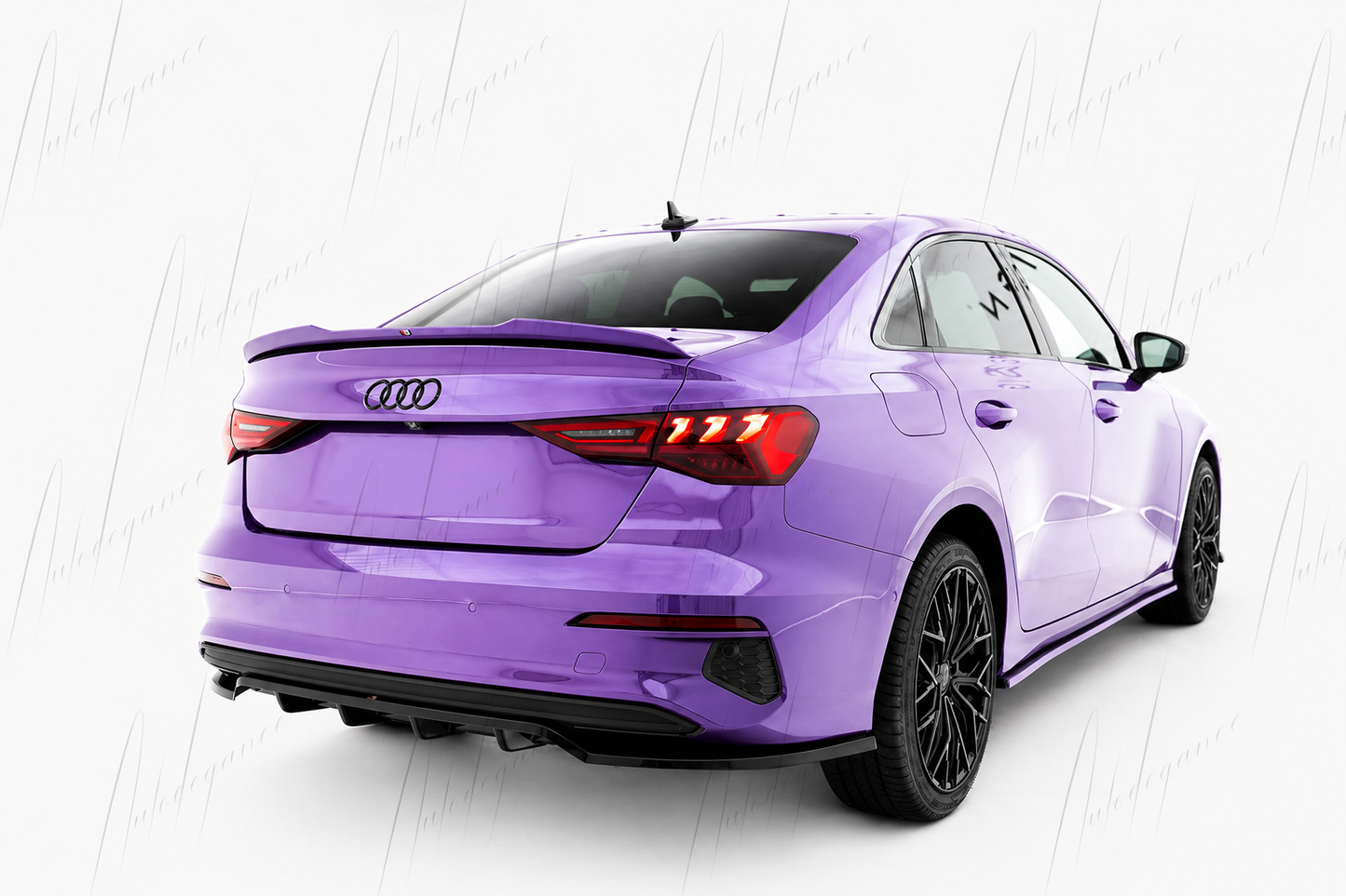 🔥ART.9700 SPLITTER POSTERIORE (CON BARRE VERTICALI) PER AUDI A3 BERLINA 8Y🔥