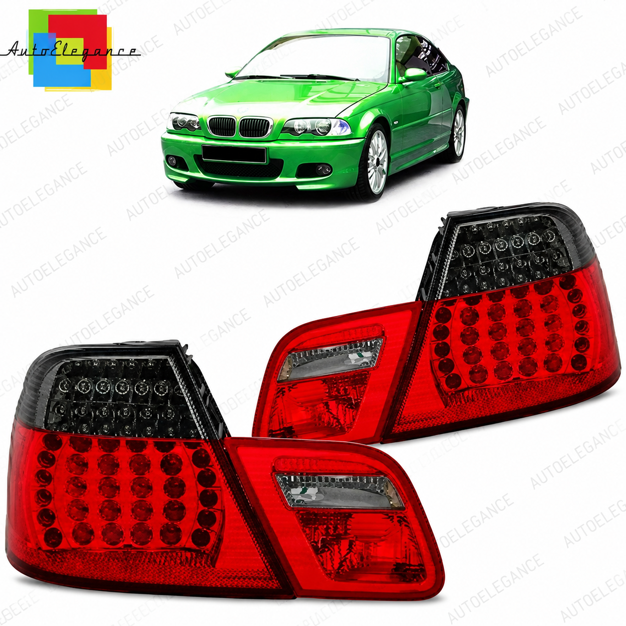 👉Fanali posteriori a LED rossi fumé adatti per BMW Serie3 E46 Coupé 1999-2003👈