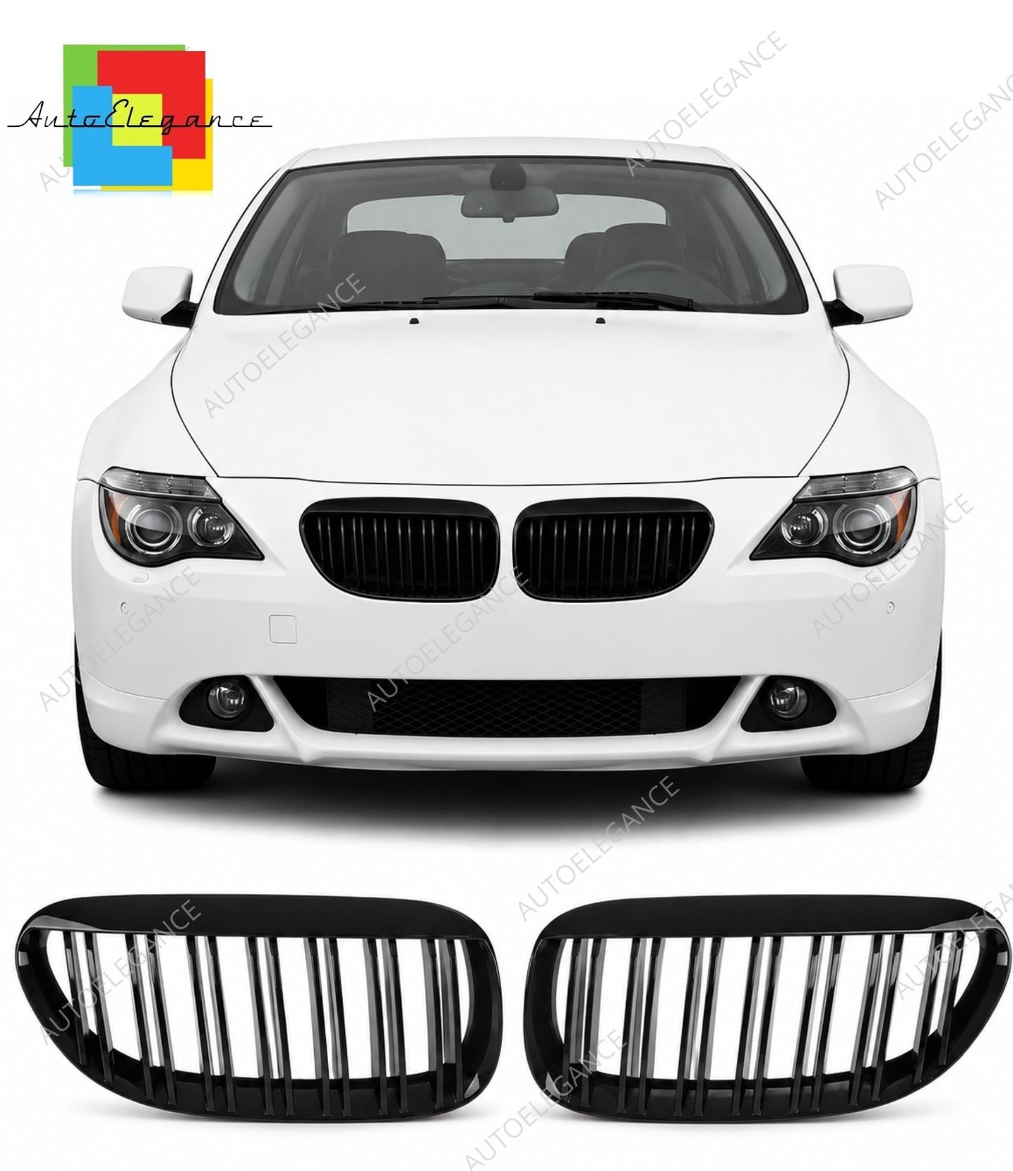 👉Griglia Anteriore Nero Opaco per BMW Serie 6 E63 / E64 2003-2010👈