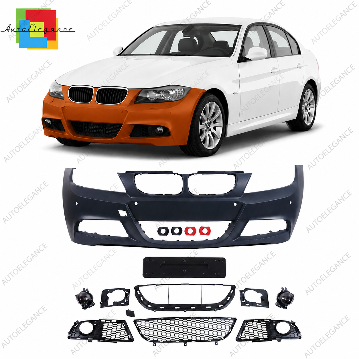 SPLITTER SUITABLE FOR VW GOLF 8 GTI GTD RLINE LOOK GLOSSY BLACK SPORTY DESIGN 