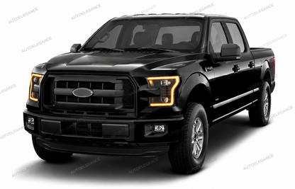 💫ART.9942 FARI ANTERIORI LED NERI PER FORD F150 MK13 2014-2017💫