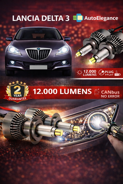 KIT LED per Lancia Delta 3 ANABAGLIANTI H7 CANBUS Bianco 6500K 360 gradi