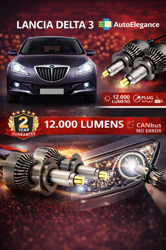 KIT LED per Lancia Delta 3 ANABAGLIANTI H7 CANBUS Bianco 6500K 360 gradi