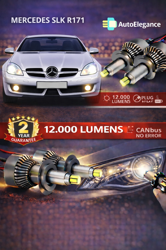 KIT LED Mercedes SLK R171 ANABAGLIANTI H7 CANBUS Bianco 6500K 360 gradi.
