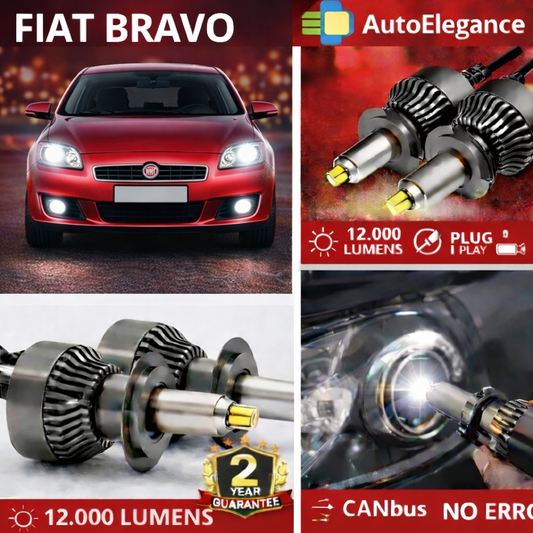 KIT LED per Fiat Bravo ANABBAGLIANTI H7 CANBUS Bianco 6500K 360 gradi