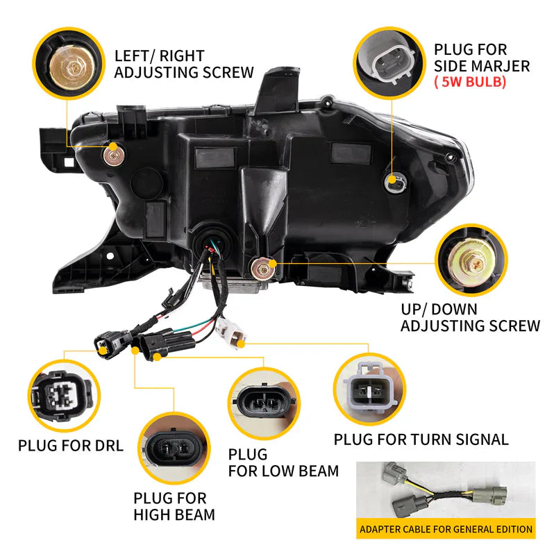 Fari a proiettore a matrice LED per Toyota Tacoma N300 2015-2023