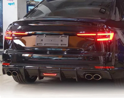 💕ART.8195  DIFFUSORE AUDI A4 B9 STANDARD NERO LUCIDO+TERZO STOP LED 💕
