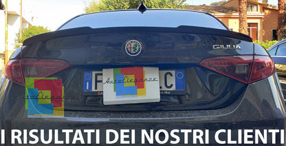 SPOILER ADATTO PER ALFA ROMEO GIULIA GIULIETTA LOOK NERO LUCIDO DESIGN SPORTIVO