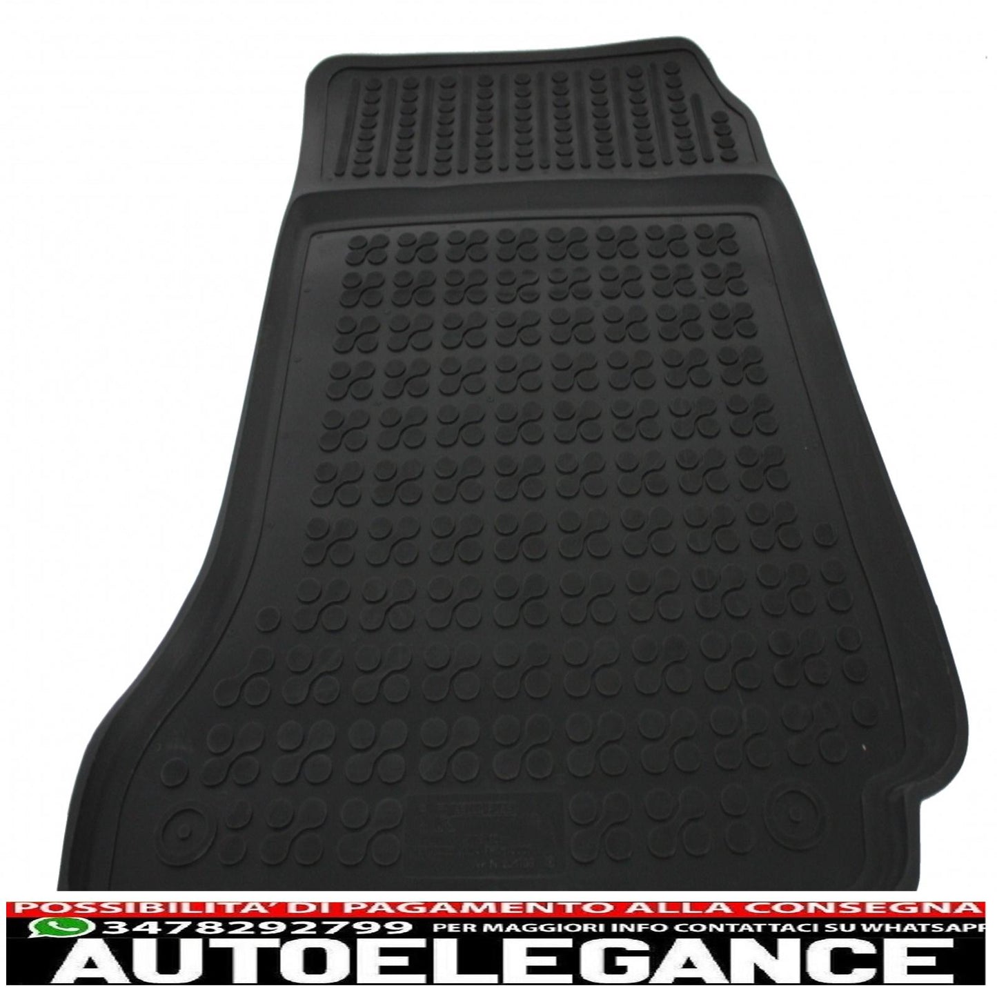 Rubber mat suitable for mercedes c class w204 2007-2014 black