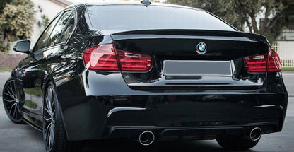 DIFFUSER SUITABLE FOR BMW 3 SERIES F30 F31 MSPORT 1+1 GLOSSY BLACK SPORTY LOOK