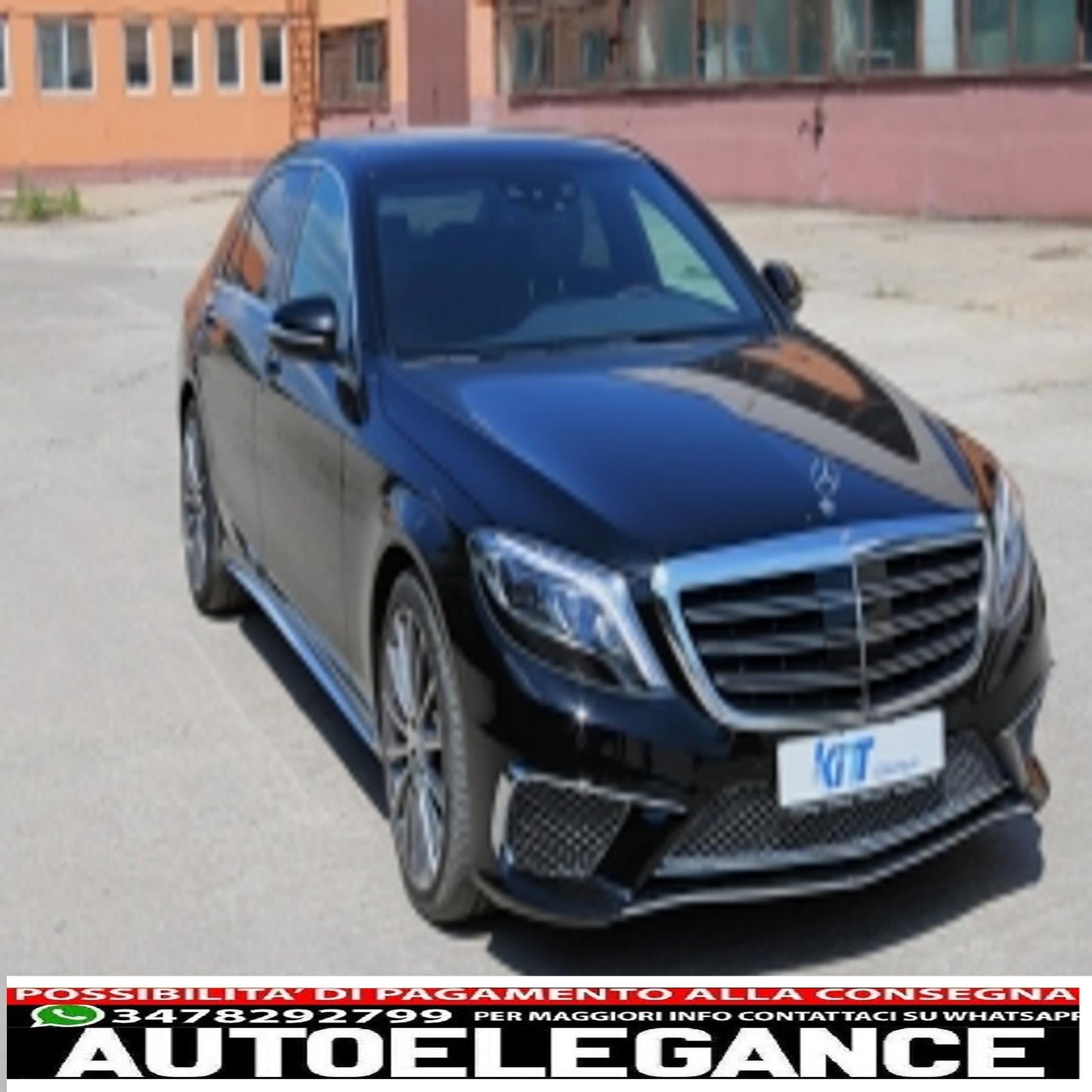 paraurti anteriore con minigonne laterali adatto per mercedes classe s w222 (2013-06.2017) design s65